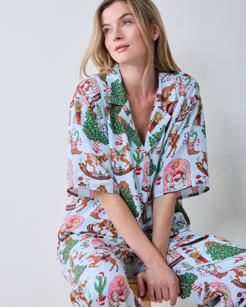 Cowboy Christmas Eco Satin Wildest Dreams Set, Icicle