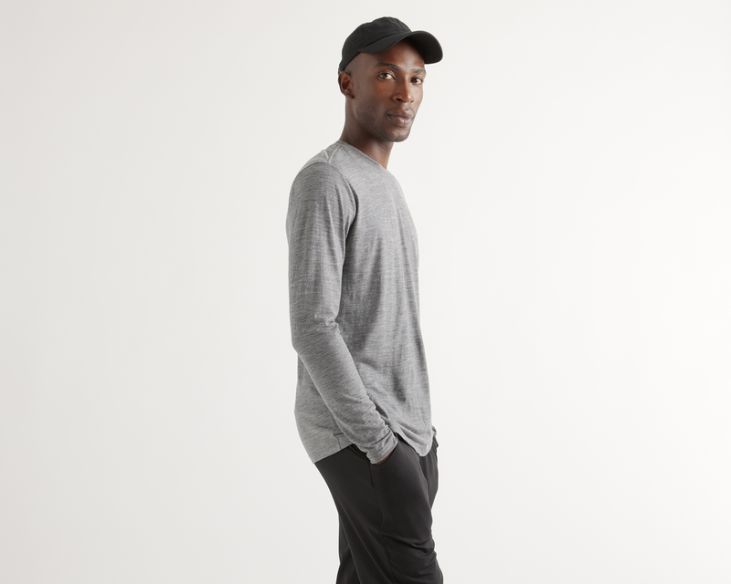 100% Merino Wool All-Season Long Sleeve Base Layer Tee