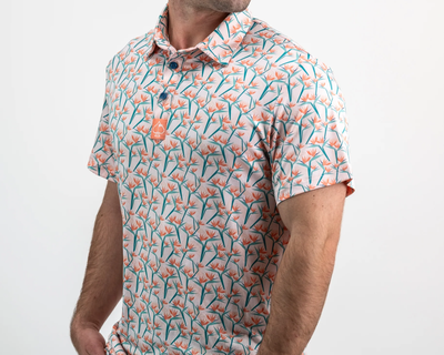 Birds of Paradise Men's Performance Golf Polo