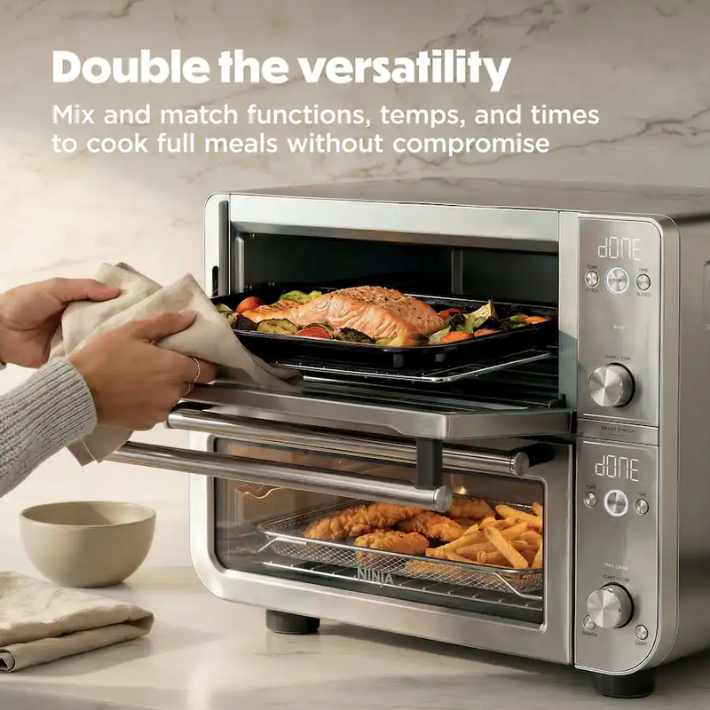 Double Oven Smart Countertop Oven and Air Fryer