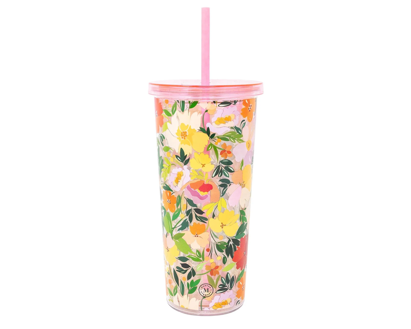 Acrylic Tumbler with Straw