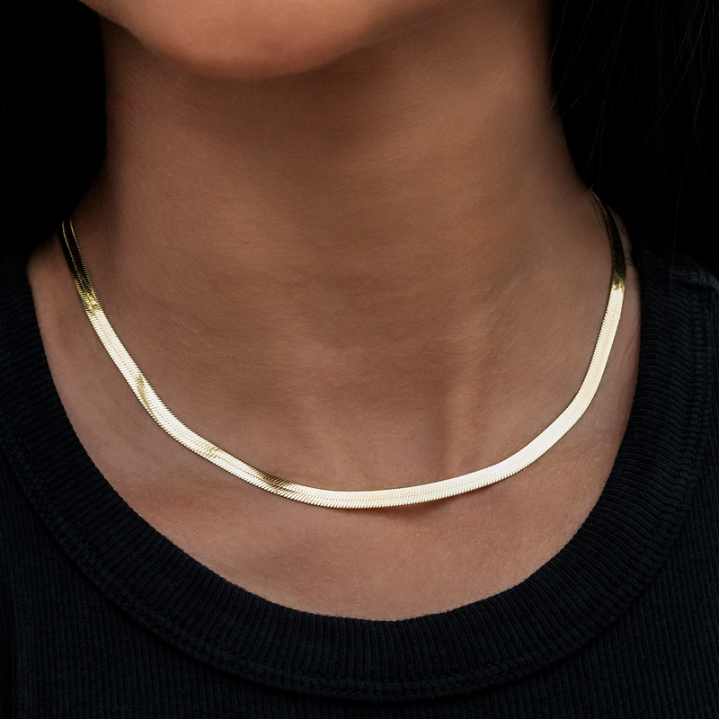 Women's 4mm Herringbone Necklace