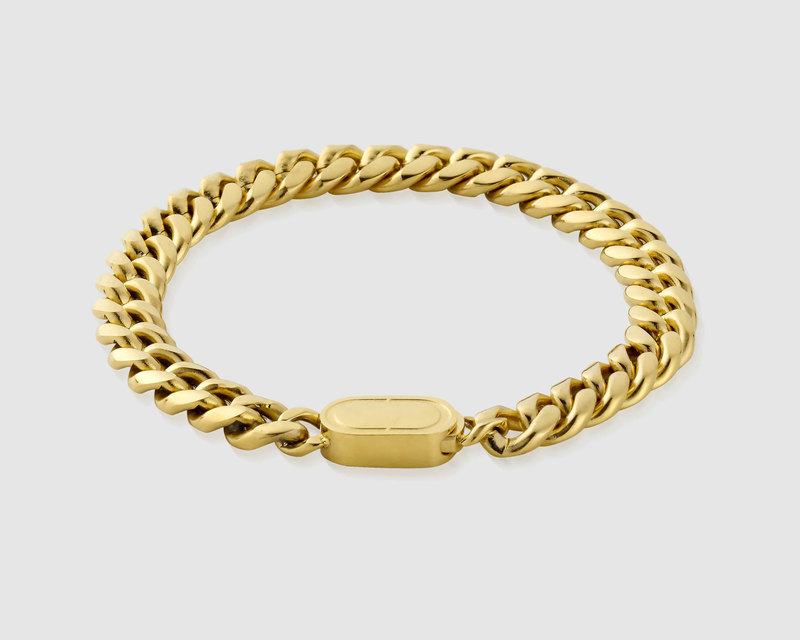 18K Gold Cuban Bracelet 8mm