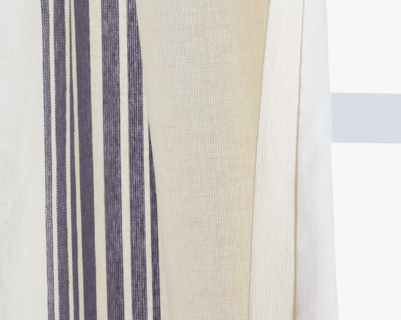 Coastal Stripe Linen Cotton Curtain