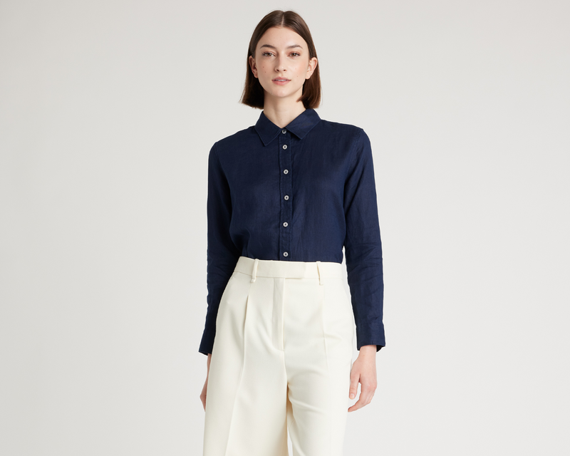 100% European Linen Long Sleeve Shirt