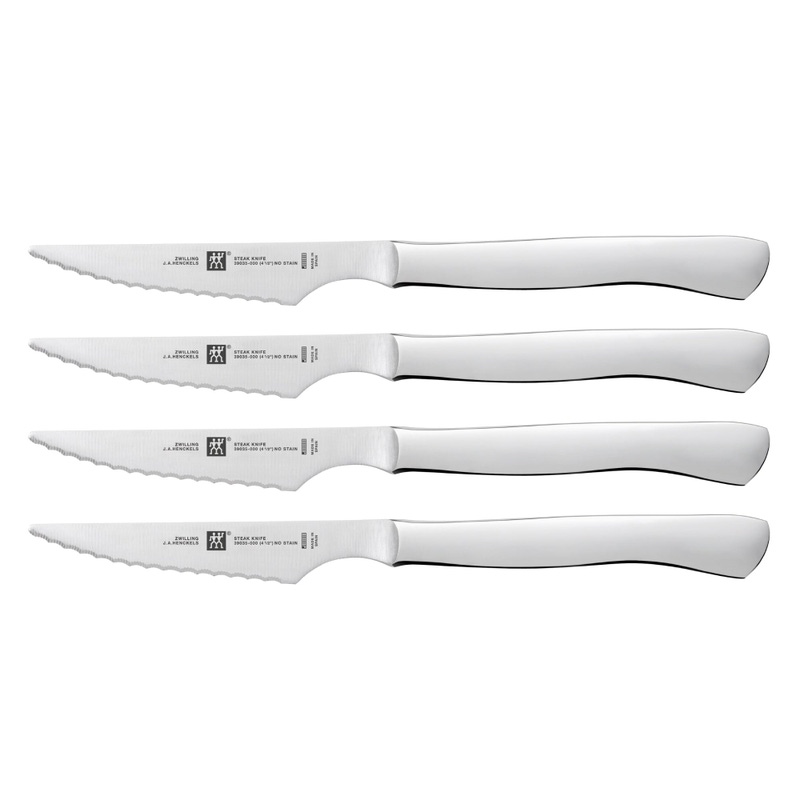 4-piece Stainless Steel Serrated Steak Knife Set
