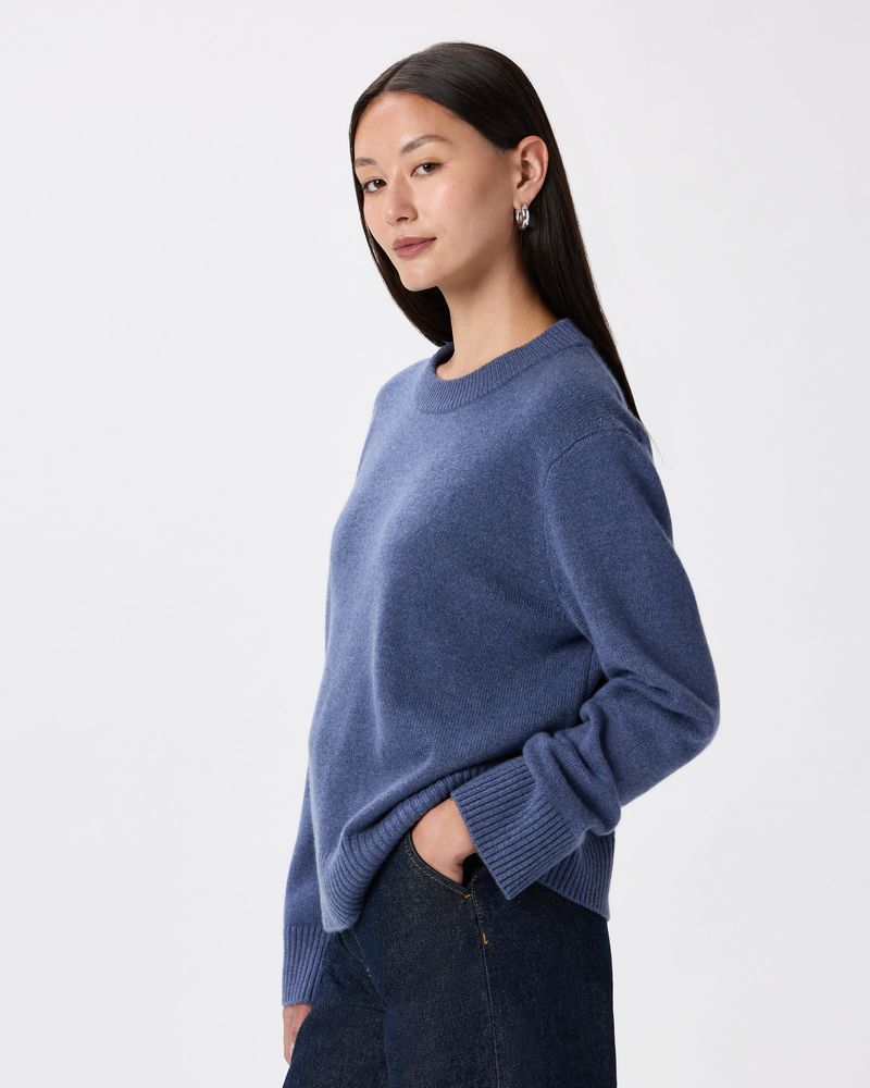 Mongolian Cashmere Oversized Crewneck Sweater