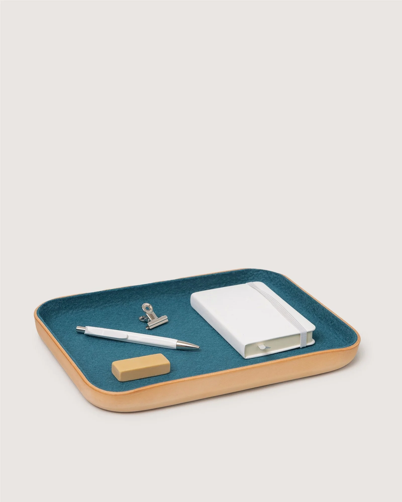 Leather & Merino Wool Large Tray