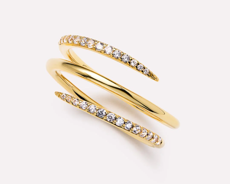 Oren Triple Gold Claw Ring | 7