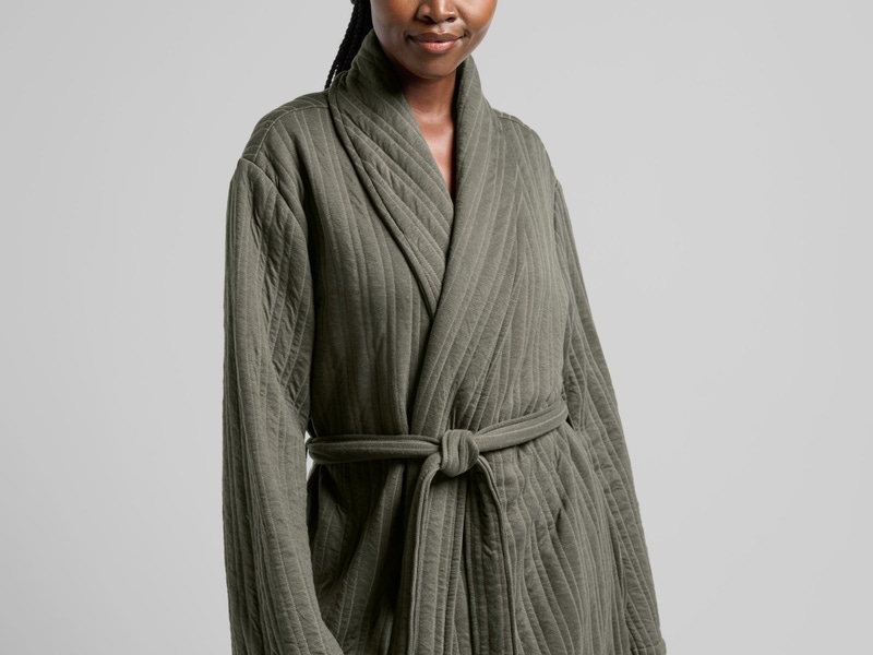 Cozy Knit Robe, Moss