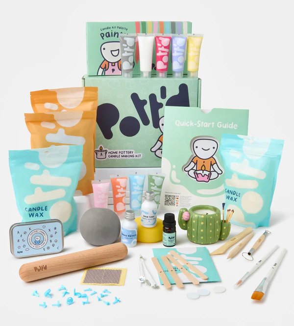 Home Pottery Candle Making Kit, 6 Candles