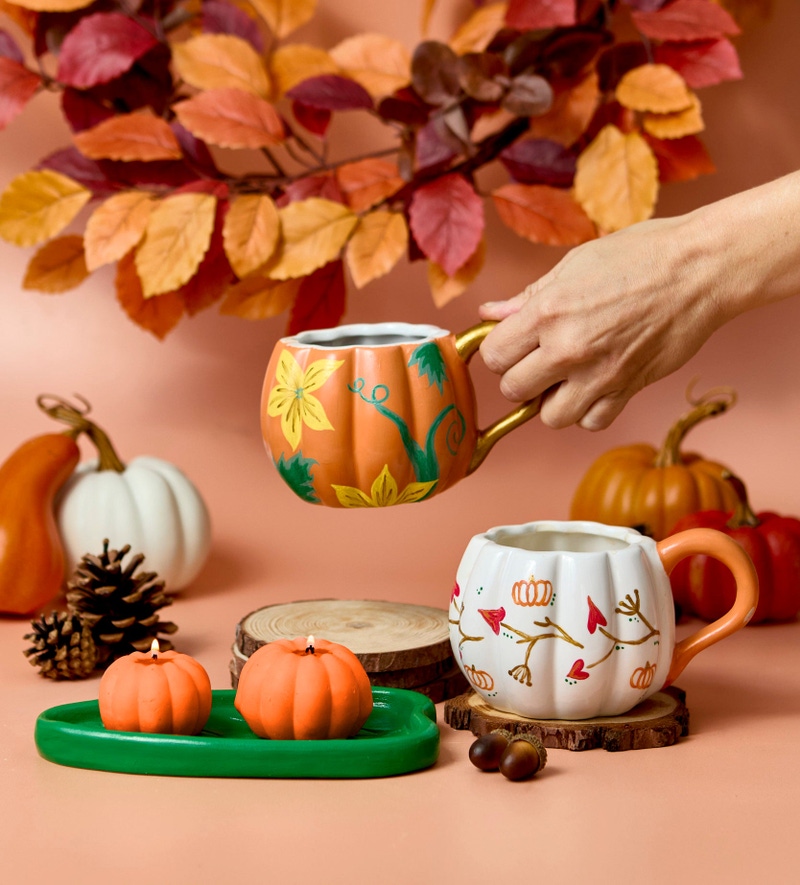 Pumpkin Patch: Candles & Paint-A-Mug Kit