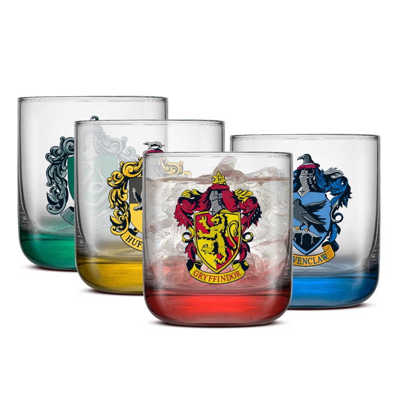 Harry Potter House Pride Short Drinking Glasses, Set of 4