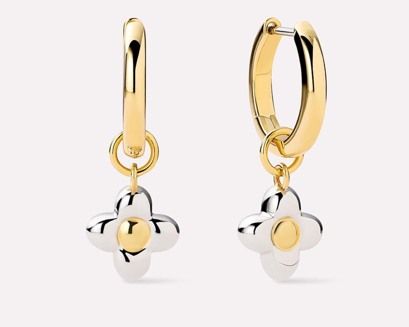 Liora Flower Hoop Earrings