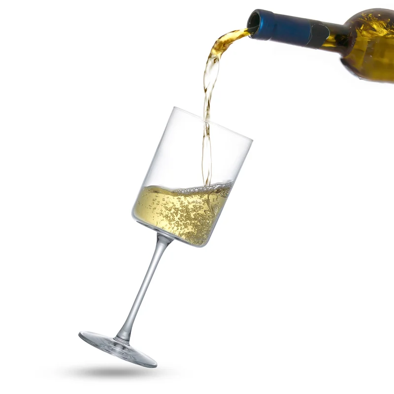 Claire European Crystal White Wine Glasses, Set of 2