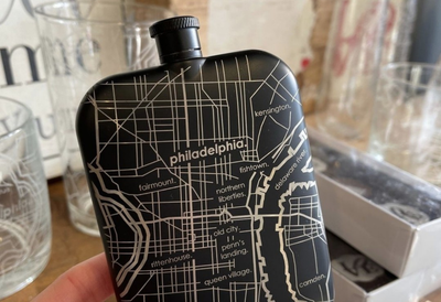 Home Town Maps Pocket Flask