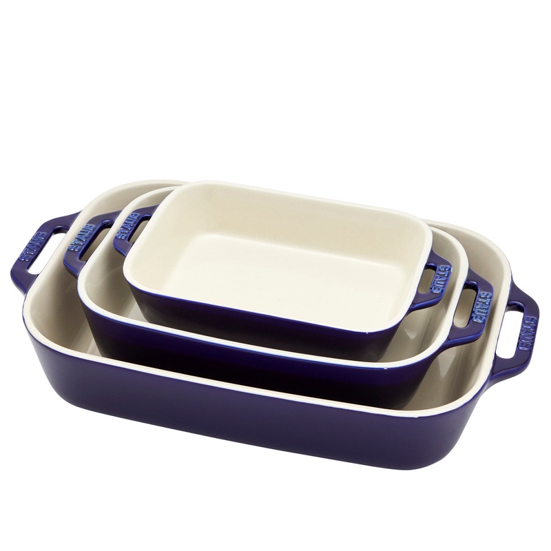 Ceramic 3-Piece Rectangular Baking Dish Set