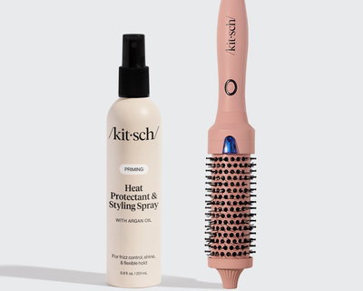Heat Protectant + Thermal Round Brush Bundle