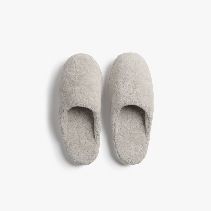 Classic Turkish Cotton Slippers, Bone