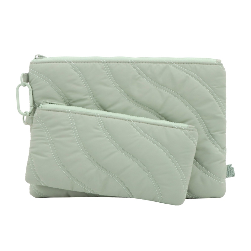 Flat Pouches With Carabiner, Set of 2