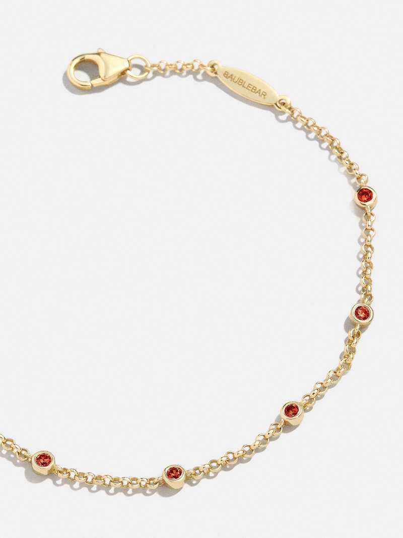 Yasmine 18K Birthstone Bracelet