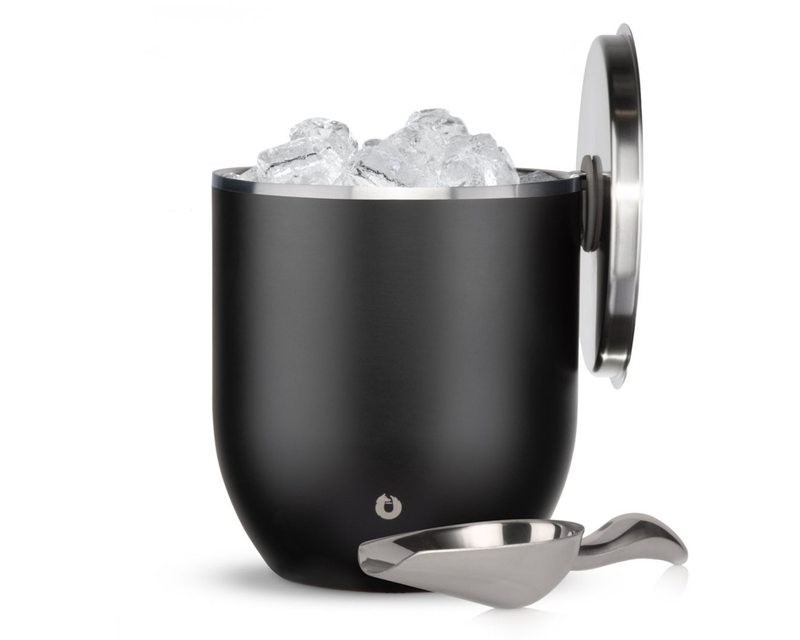 Premium Stainless Steel Ice Bucket with Lid and Scoop