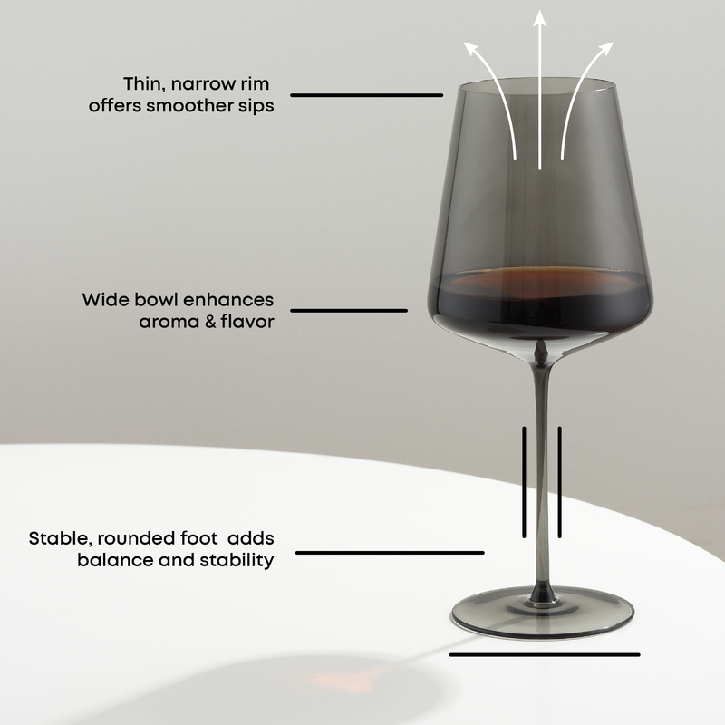 Sidney Smoke 16pc Stemware Entertaining Set