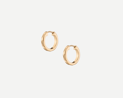 Quilted Gold Huggies