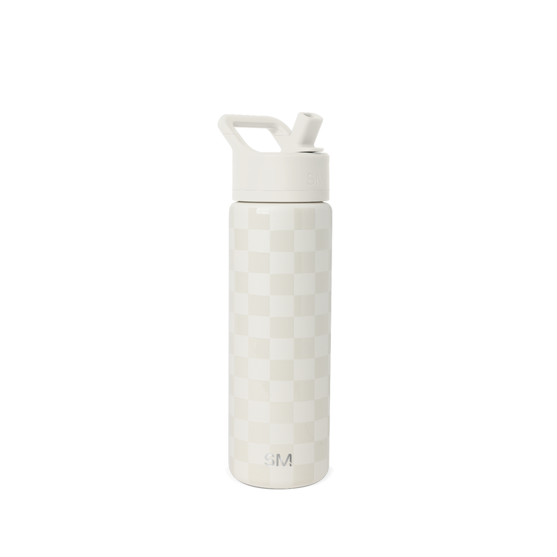 Summit Pattern Water Bottle with Straw Lid, 22oz