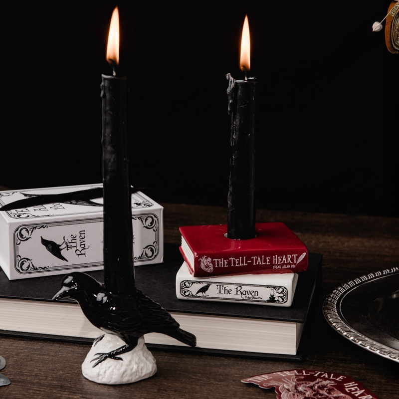 The Raven Tapered Candle Holder Set