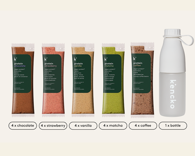 Protein Smoothie Sampler 20-Pack + Bottle