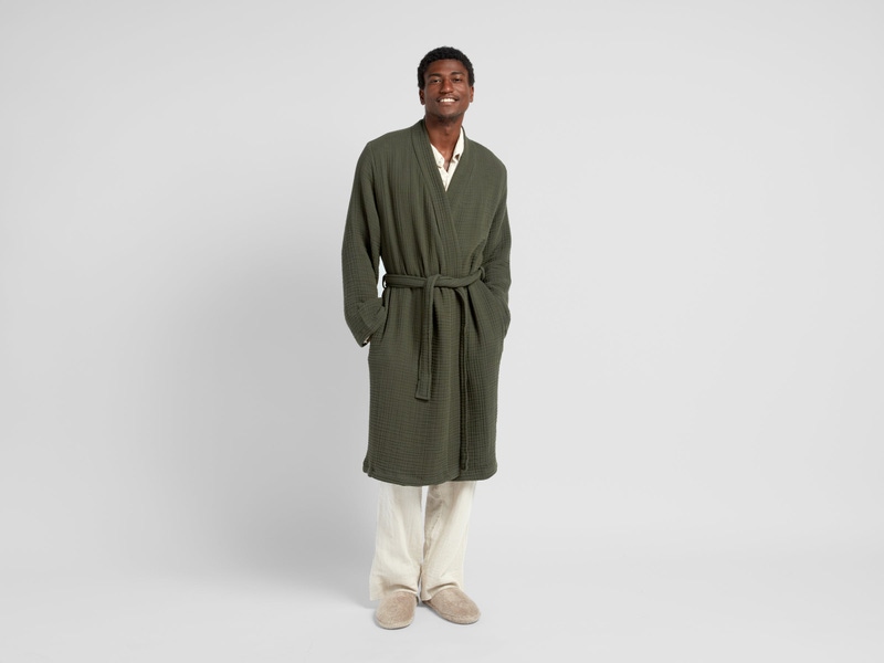 Cloud Cotton Robe, Evergreen