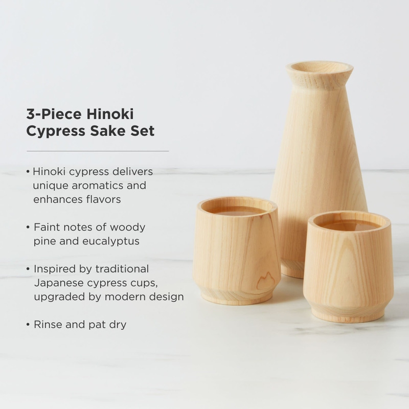 Hinoki Cypress Sake Set
