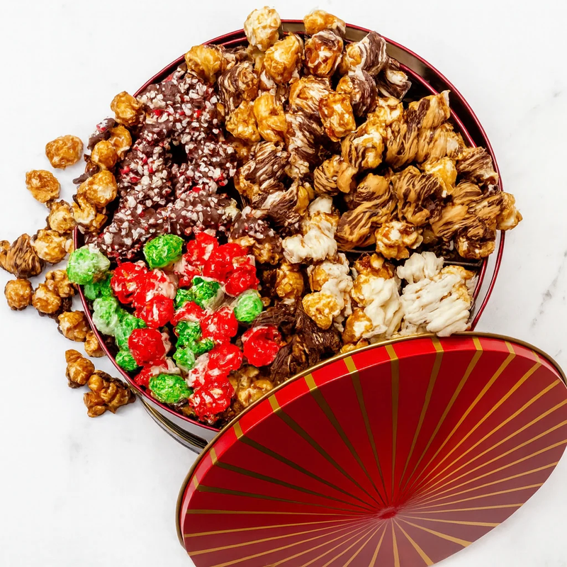 Nutcracker Musical Keepsake Tin with Holiday Popcorn