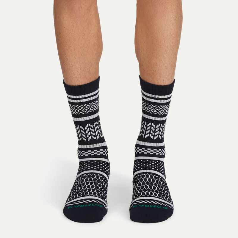 Men's Fair Isle Half Calf Sock 2-Pack Gift Box