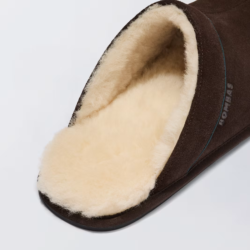 Men's Suede Fluff Scuff Slipper