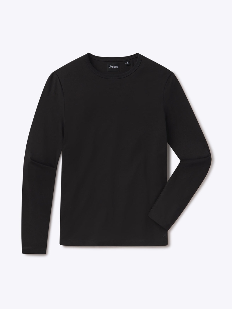 Men's AO Forever Classic-Fit Long Sleeve Tee, Black