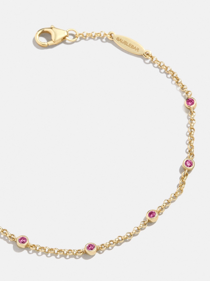 Yasmine 18K Birthstone Bracelet