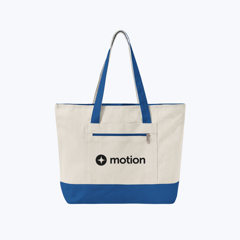 Branded Zippered Canvas Tote