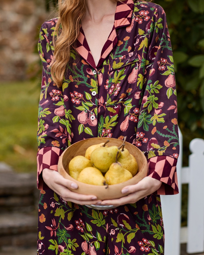 Eco Satin Soho Set in Pomme & Poire, Plum