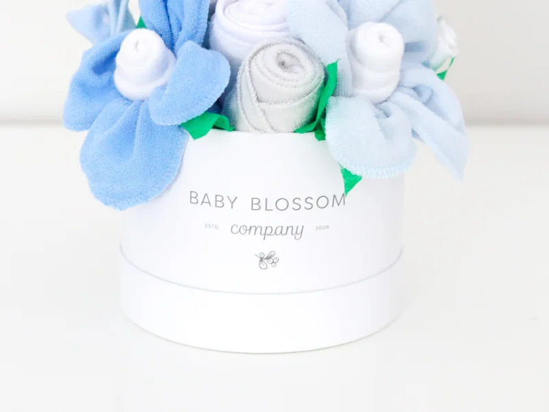 Petite Hatbox Bouquet Baby Bundle