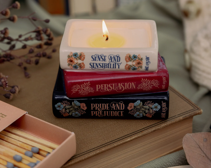 Book Stack Shaped Candle