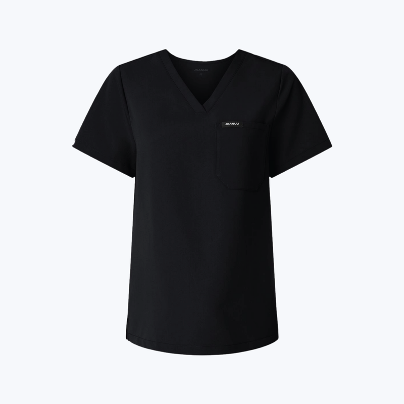 Jaanuu Women's Rhena Essential 1-Pocket Scrub V-Neck Top