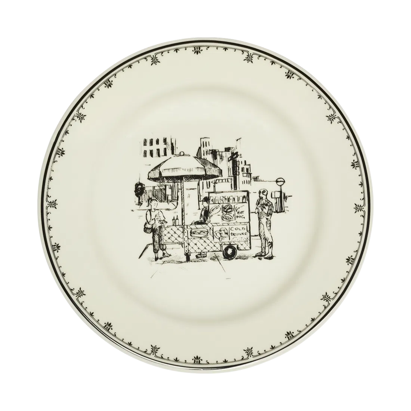 NYC Toile 8.25" App Plate