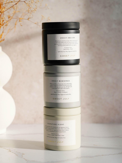 Sweet July Candle Trio