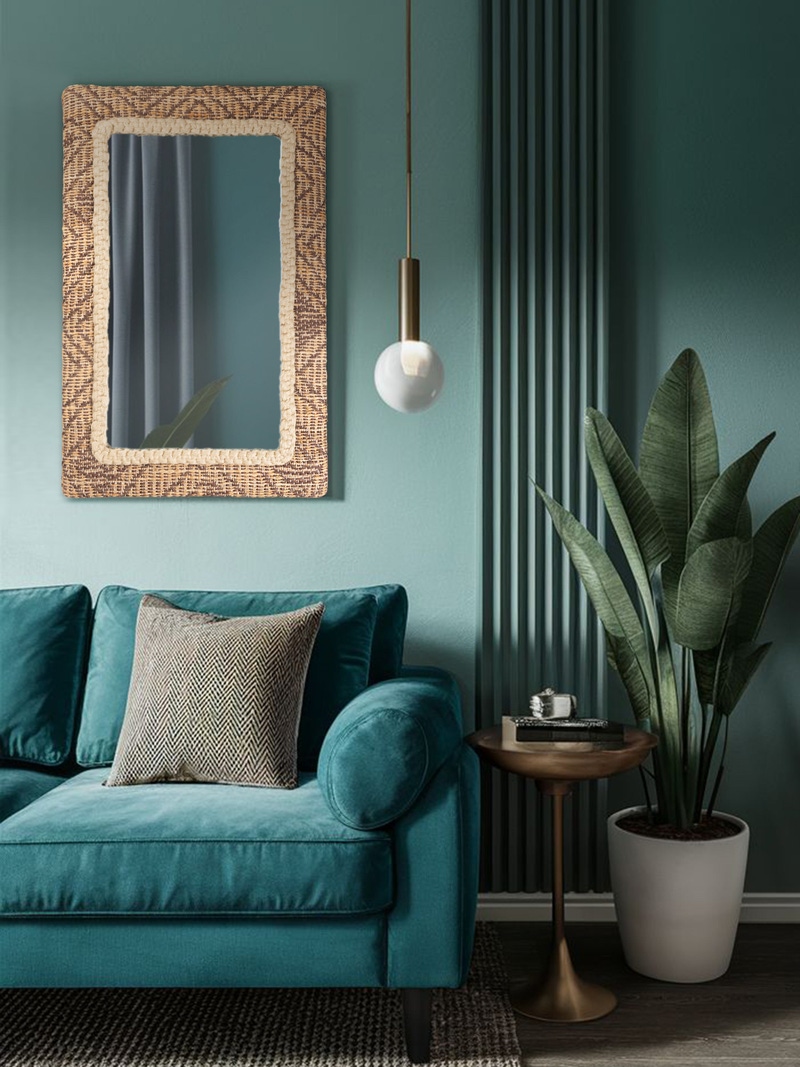 Zulian Woven Jute Mirror