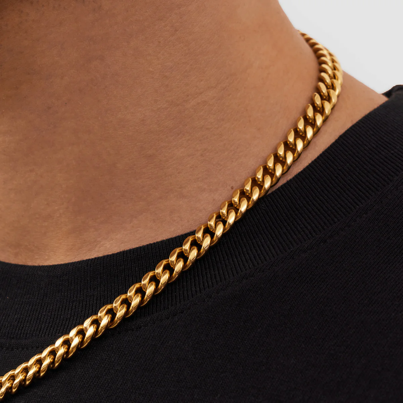18K Gold Cuban Chain 8mm
