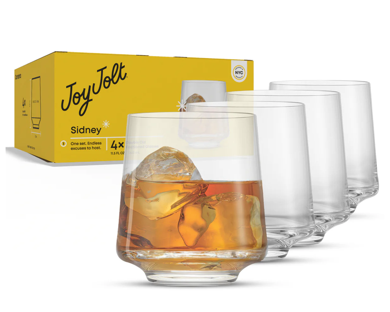 Sidney Double Old Fashioned Glasses, Set of 4