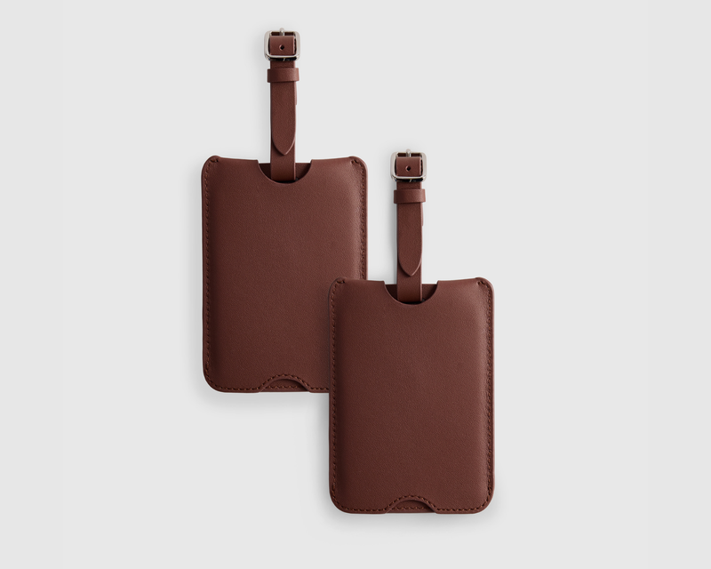Nappa Leather Luggage Tag, 2 Pack