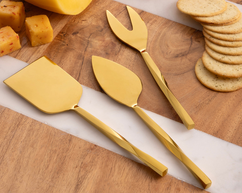 Oslo Gold Cheese Knives
